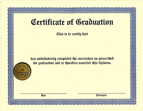 Blank Diploma Certificate