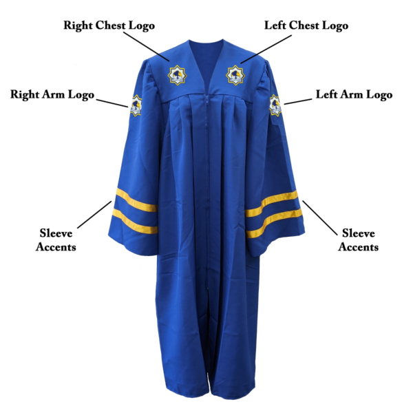 Custom Embroidered Gown , Cap and Tassel Set