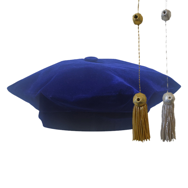 Black Velvet Tam and Metallic Tassel Set