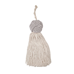 Clearance White/Silver DUAL shade 4" Tassel Turban Style Head (Pack of 5)