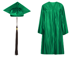 Pre-K / Kindergarten Cap, Gown and Tassel Set : Shiny Finish