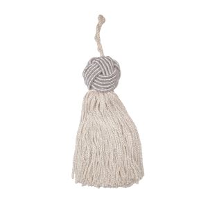 Clearance White/Silver DUAL shade 4" Tassel Turban Style Head (Pack of 5)