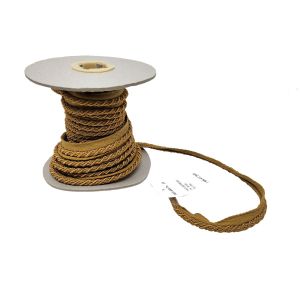 Old Gold Decorative Cord with LIP: 3/16 inch diameter (10 yards)