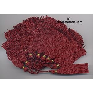 Cranberry Tassel with Gold Thread (Pack of 50)