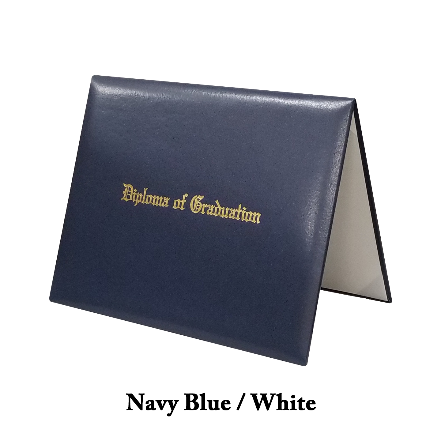 Navy Blue Outside / White Inside Stamped 